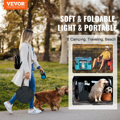 SX5012 - Portable 32"x24"x22" Foldable Pet Playpen for Multiple Small Animals