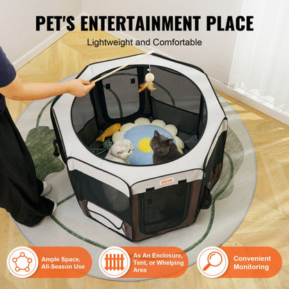 SX50014M - 36-inch Waterproof Foldable Pet Playpen for Easy Portability