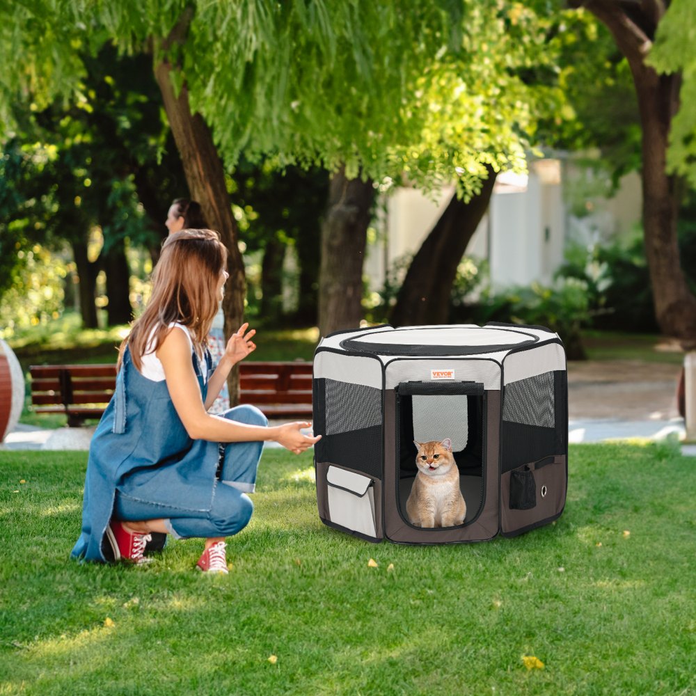 SX50014M - 36-inch Waterproof Foldable Pet Playpen for Easy Portability