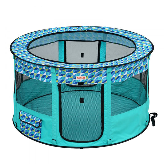 SX5013 - 44" Portable Foldable Pet Playpen for Indoor and Outdoor Use