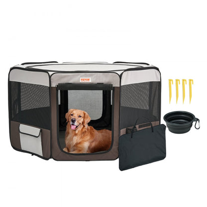 SX50014L - Lightweight 46" Waterproof Foldable Dog Playpen for Travel