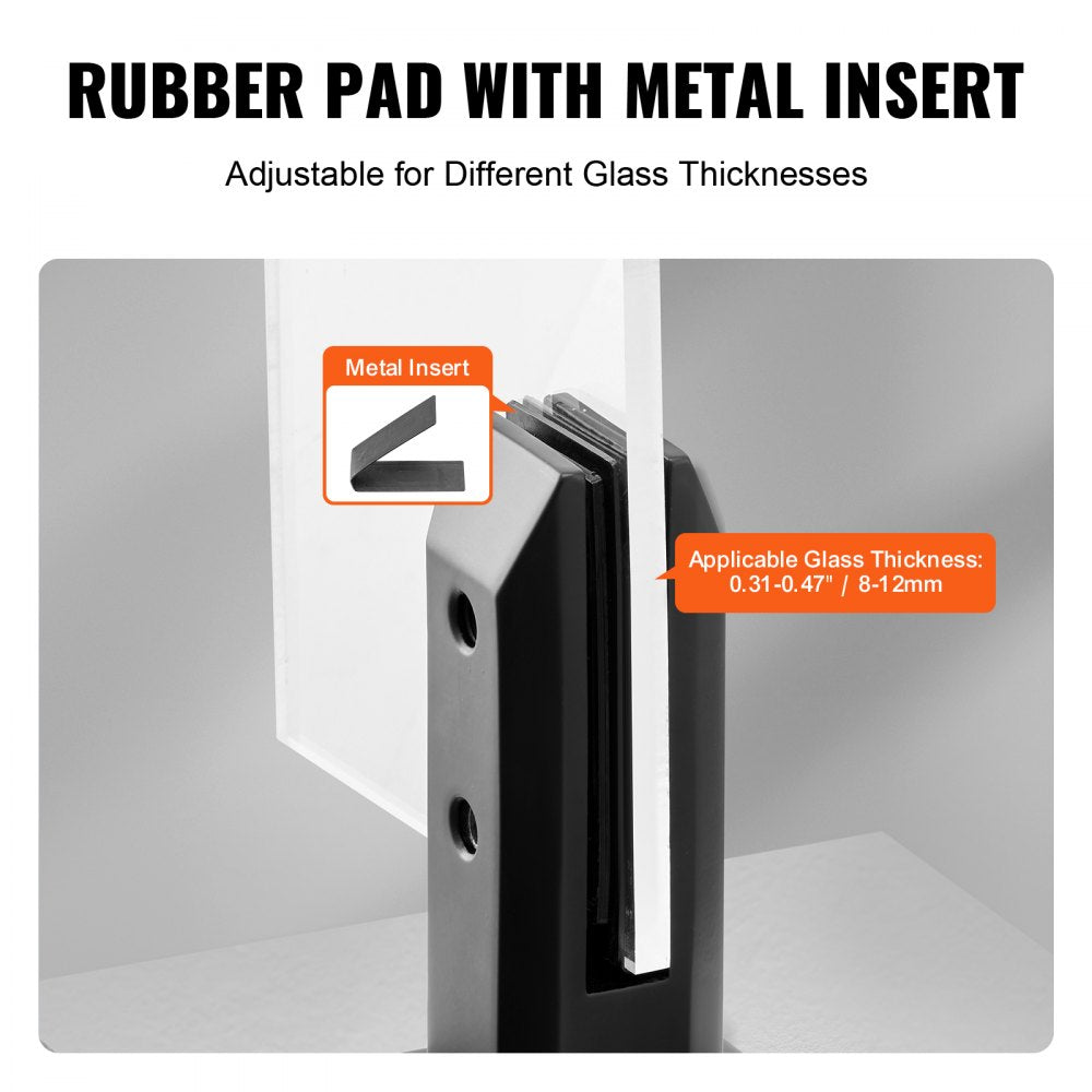 SZBLJ01 - Durable SUS304 Glass Clamp Set, 0.31-0.47in, 10 Pieces