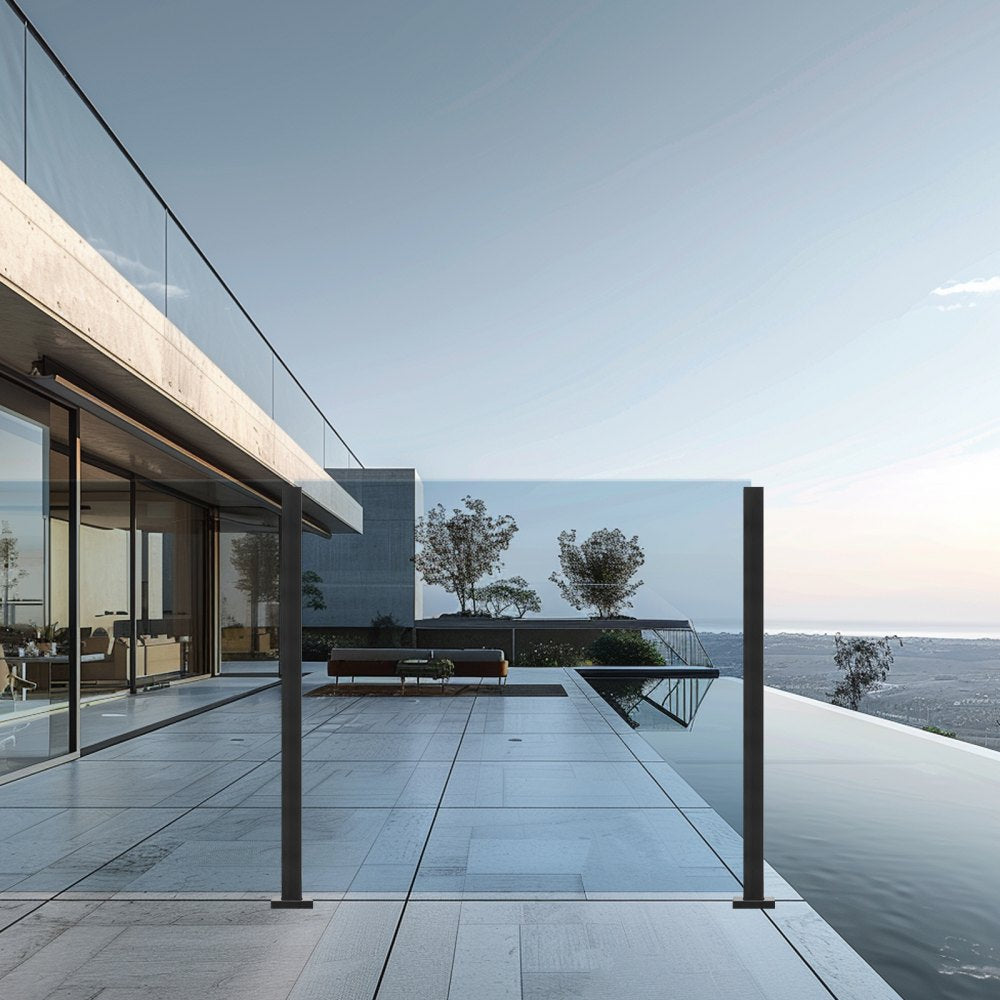 BLLGZ01 - Rust-Resistant Stainless Steel Glass Clamp, 41.34” for Secure Installations