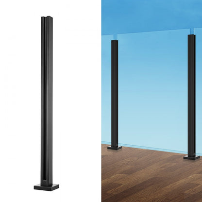 BLLGZ02 - Stainless Steel Glass Clamp for 0.39-0.47" Thickness, 37.4" Height