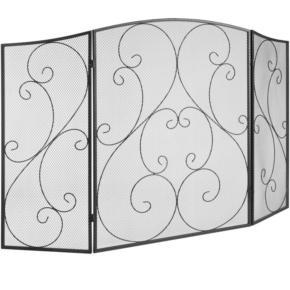 ZS230422 - 48" Three-Panel Fireplace Screen for Safety and Style