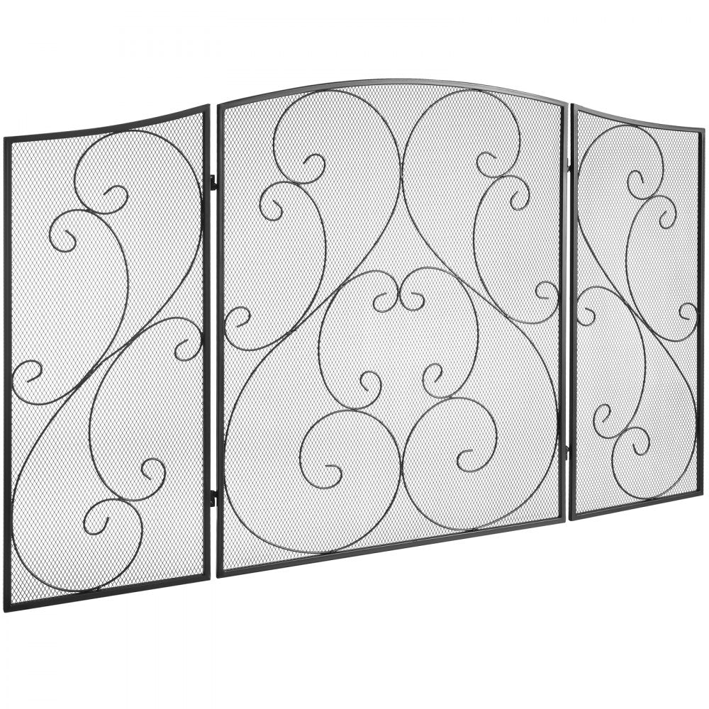 ZS230422 - 48" Three-Panel Fireplace Screen for Safety and Style