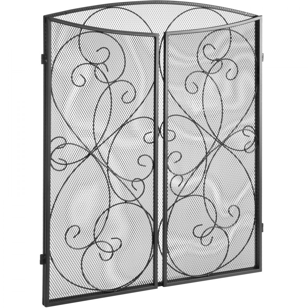 ZS230422 - 48" Three-Panel Fireplace Screen for Safety and Style