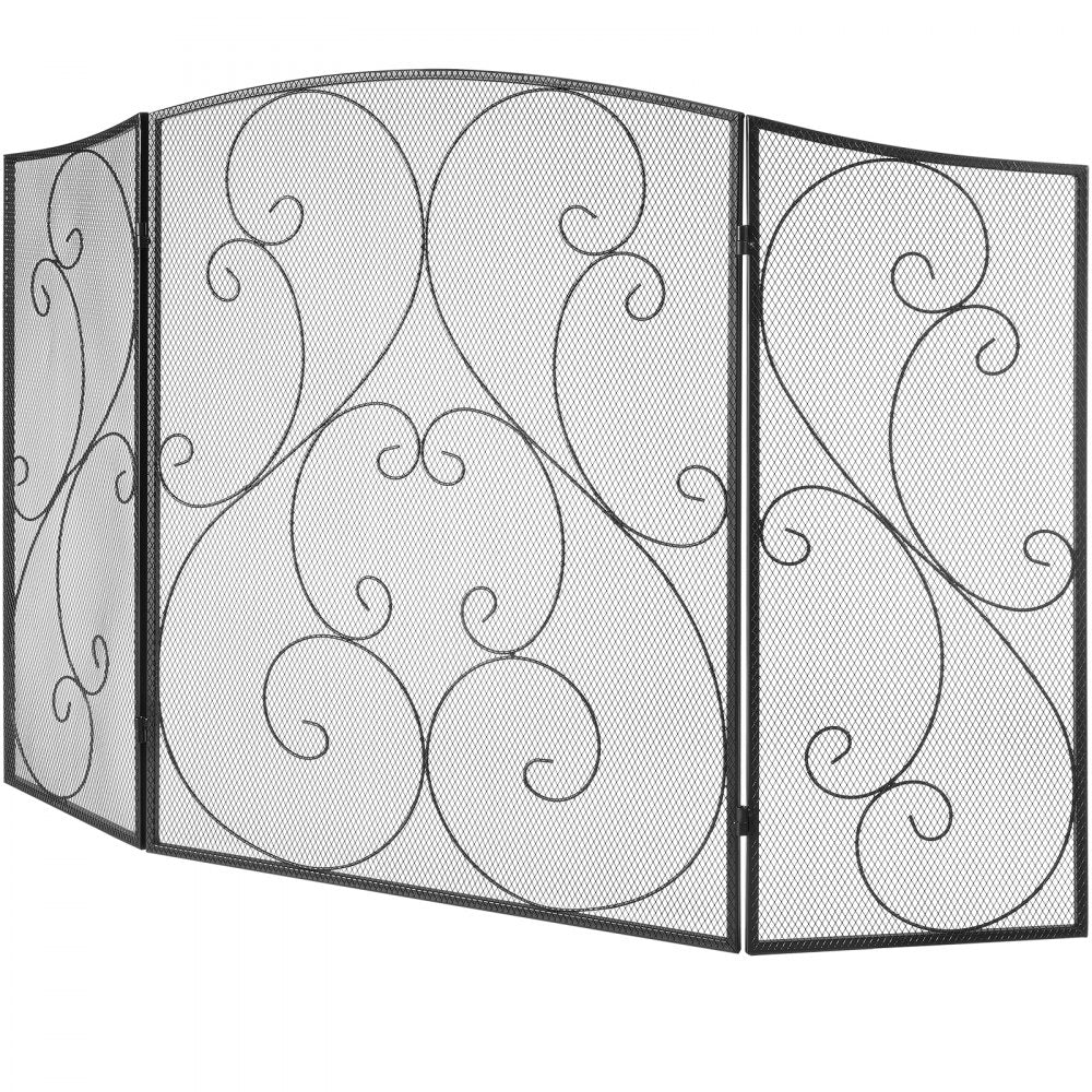 ZS230422 - 48" Three-Panel Fireplace Screen for Safety and Style