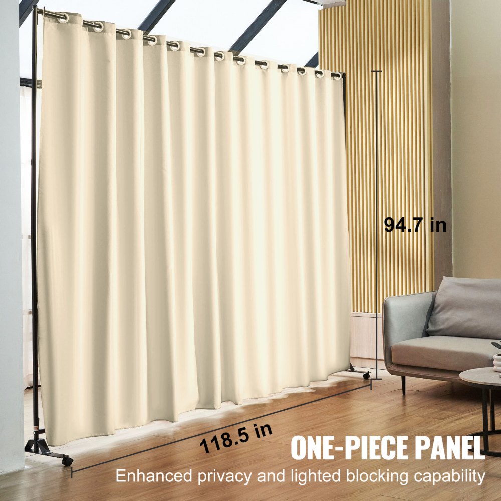 010826308665 - 8ft x 10ft Portable Room Divider for Flexible Spaces