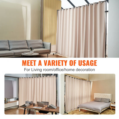 010917911082 - 8ft Tall Portable Fabric Room Divider for Privacy