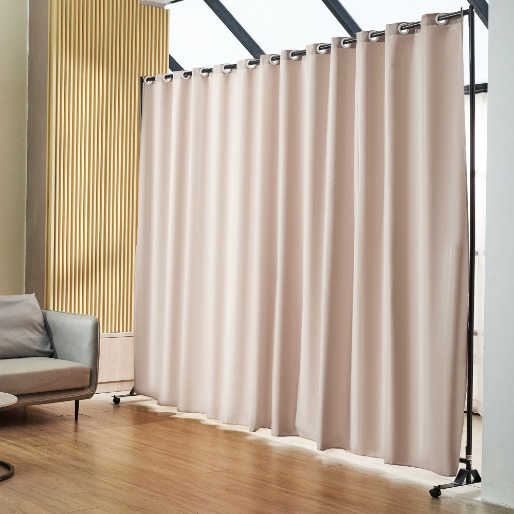 010917911082 - 8ft Tall Portable Fabric Room Divider for Privacy