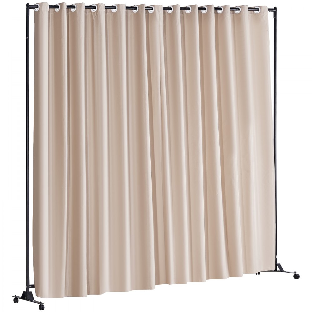 010917911082 - 8ft Tall Portable Fabric Room Divider for Privacy