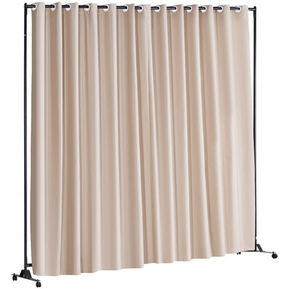 010917911082 - 8ft Tall Portable Fabric Room Divider for Privacy