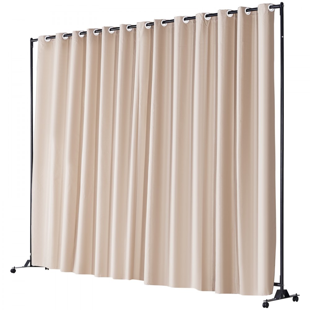 010917911082 - 8ft Tall Portable Fabric Room Divider for Privacy