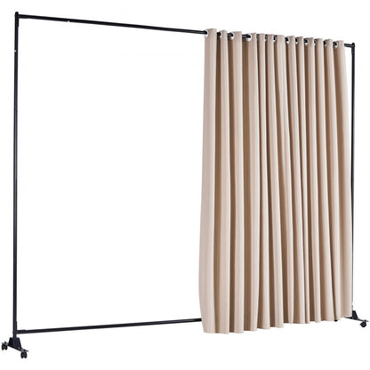 010917911082 - 8ft Tall Portable Fabric Room Divider for Privacy