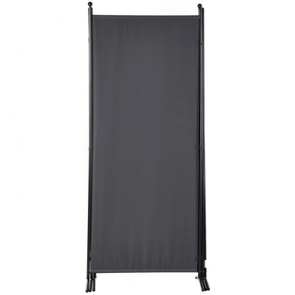 010316782437 - 6.1ft Dark Gray 3-Panel Room Divider for Privacy