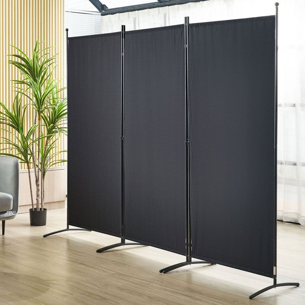 010726167934 - 6.1 ft Portable Room Divider with Opaque Polyester Fabric