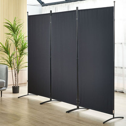 010726167934 - 6.1 ft Portable Room Divider with Opaque Polyester Fabric