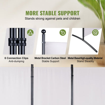 010251322354 - 6.1 ft Non-Transparent Room Divider with 3 Panels