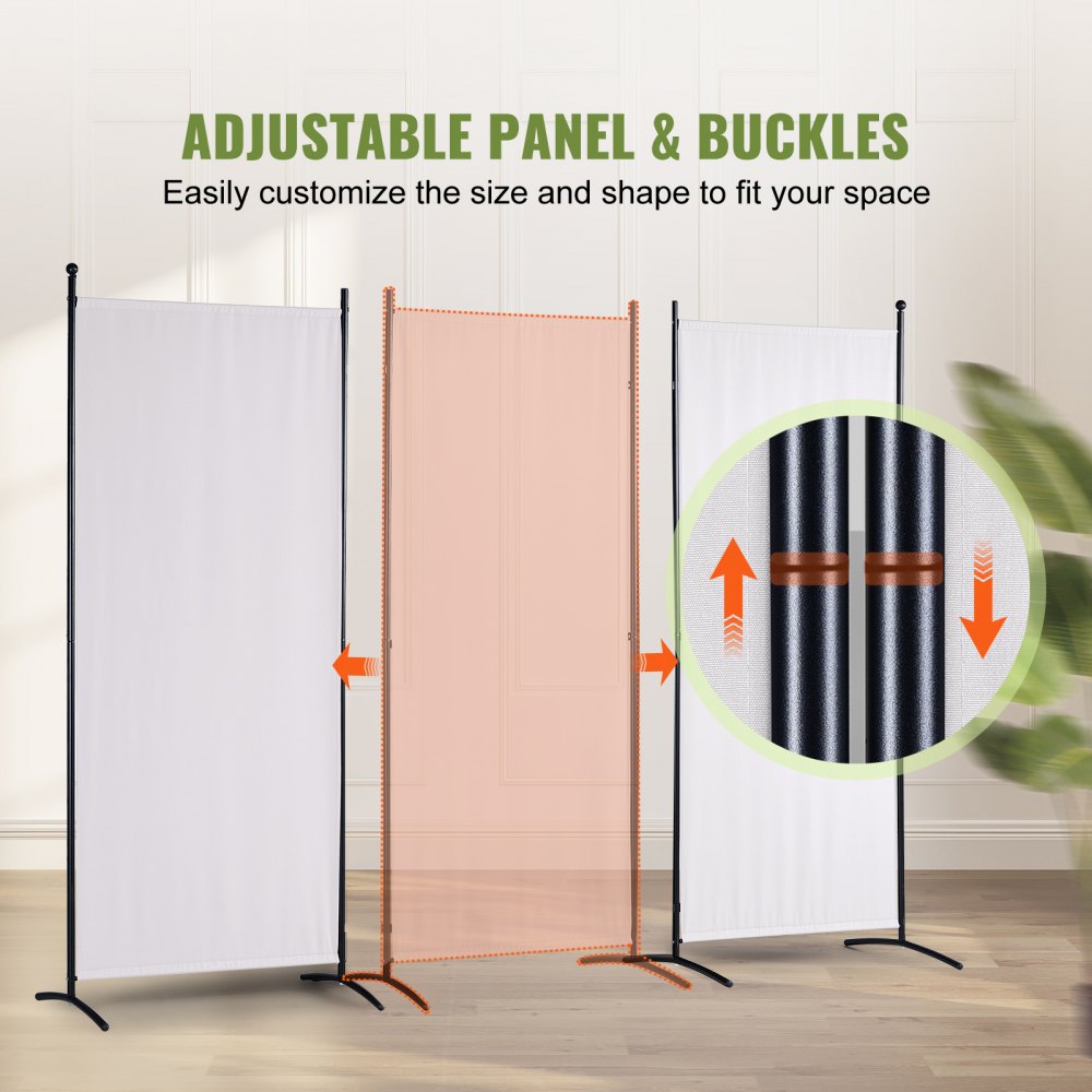 010251322354 - 6.1 ft Non-Transparent Room Divider with 3 Panels