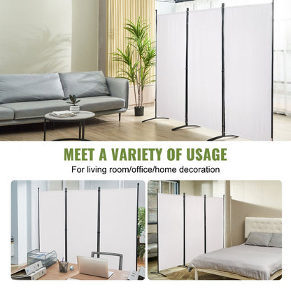 010251322354 - 6.1 ft Non-Transparent Room Divider with 3 Panels