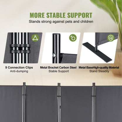 010181896767 - 5.6ft Freestanding Room Divider for Privacy and Mobility