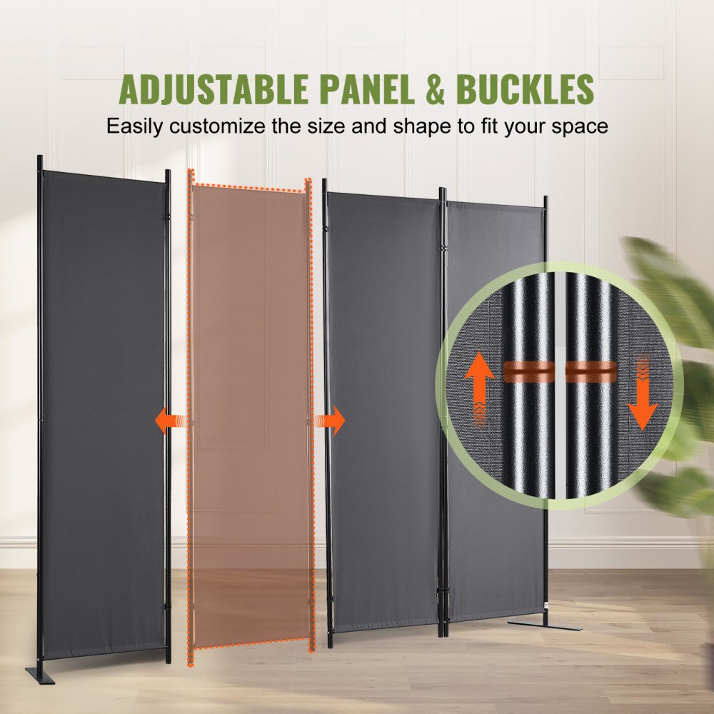 010181896767 - 5.6ft Freestanding Room Divider for Privacy and Mobility