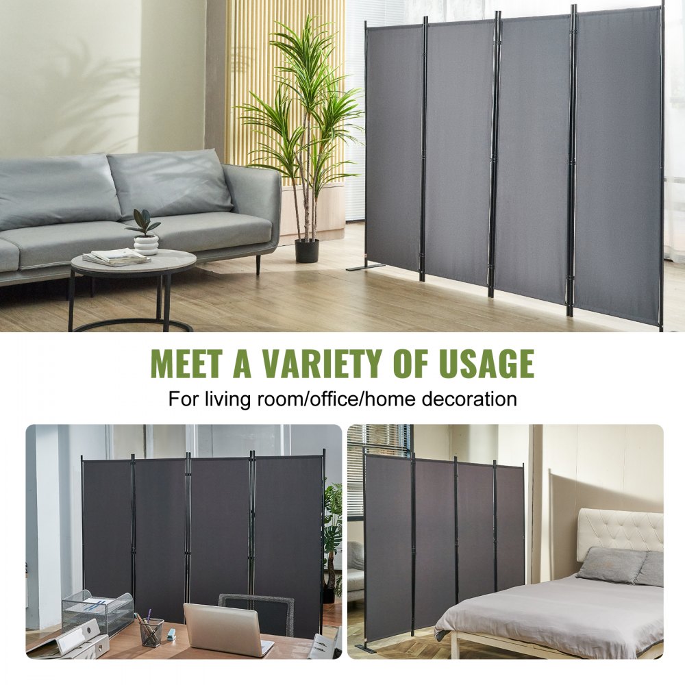 010181896767 - 5.6ft Freestanding Room Divider for Privacy and Mobility