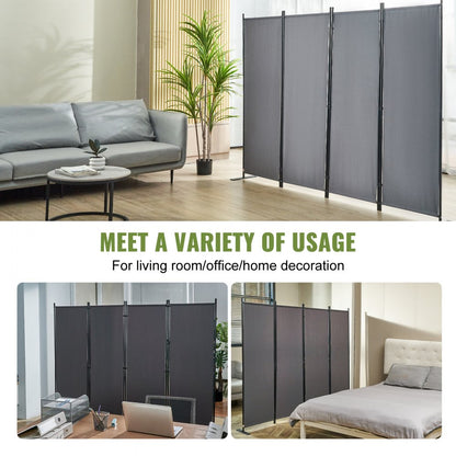 010181896767 - 5.6ft Freestanding Room Divider for Privacy and Mobility