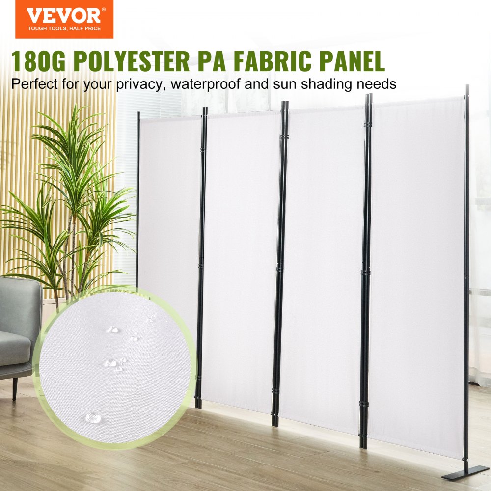 010773572114 - Privacy Room Divider 88.2" x 67.3" Durable Fabric
