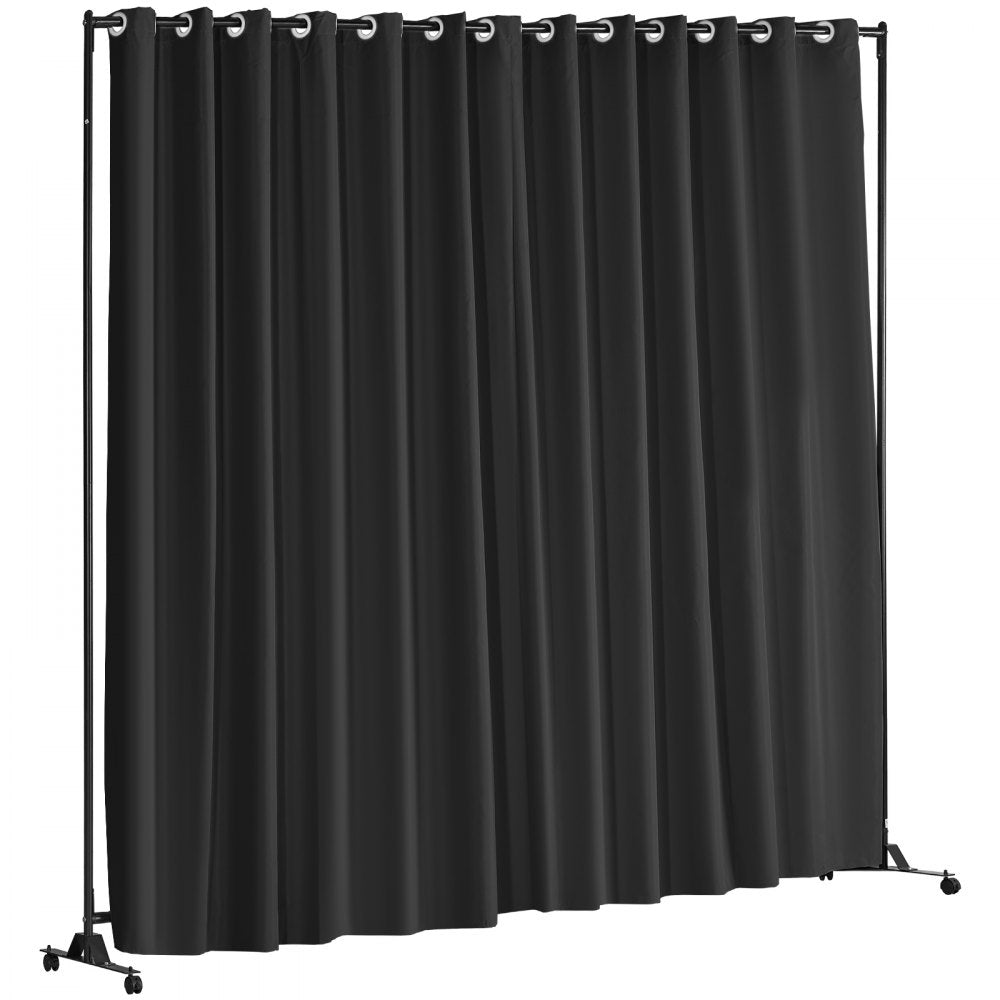 010774550249 - Portable 8ft Room Divider with Wheels for Easy Setup