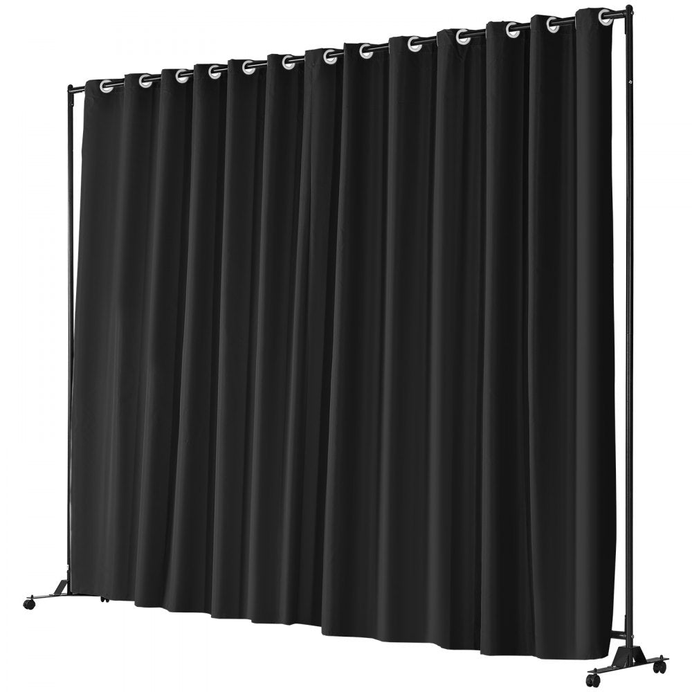 010774550249 - Portable 8ft Room Divider with Wheels for Easy Setup