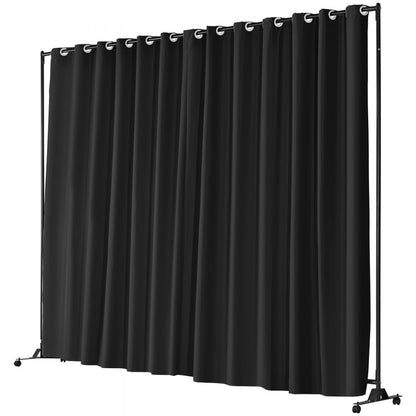 010774550249 - Portable 8ft Room Divider with Wheels for Easy Setup