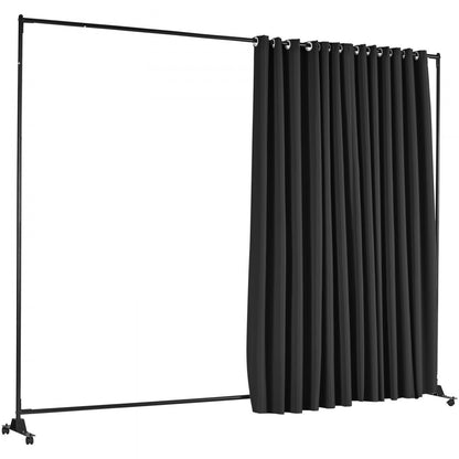 010774550249 - Portable 8ft Room Divider with Wheels for Easy Setup