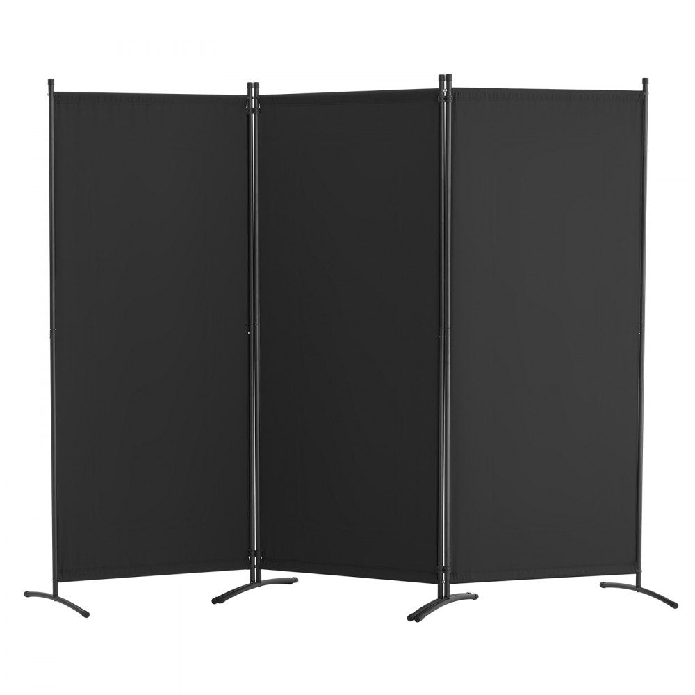 PFTSTGHS07 - 3-Panel Adjustable Room Divider, 89.8x72.4 in, Black Polyester