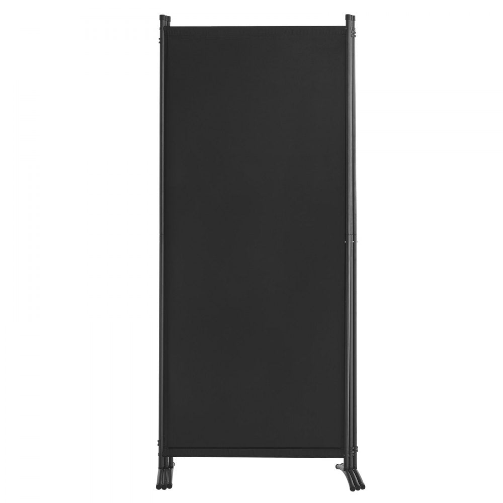 PFTSTGHS07 - 3-Panel Adjustable Room Divider, 89.8x72.4 in, Black Polyester