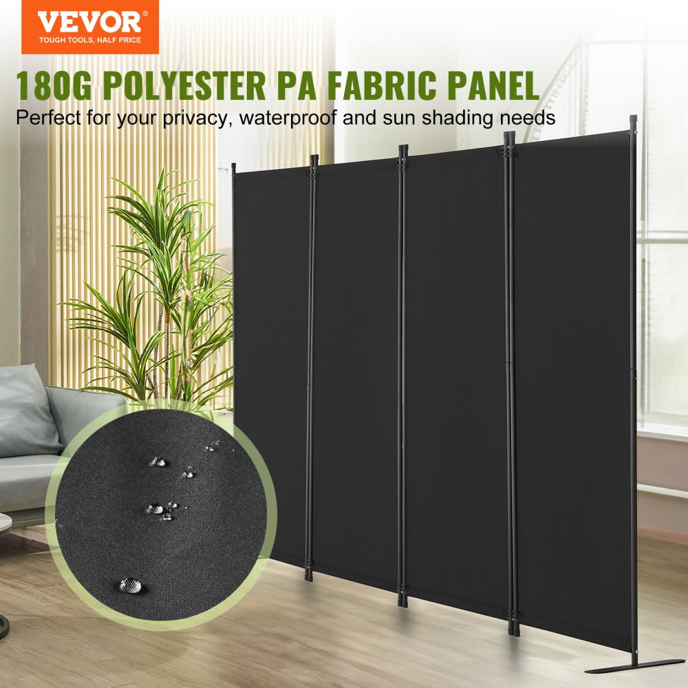 PFFSTGHS010 - 88in Waterproof Room Divider with Flexible 1-4 Panel Design
