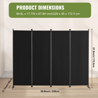 PFFSTGHS010 - 88in Waterproof Room Divider with Flexible 1-4 Panel Design