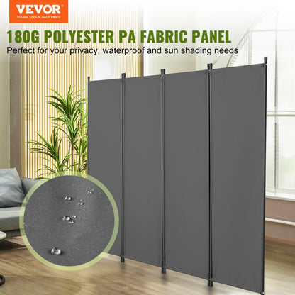 PFFSTGSH11 - 67.5in Waterproof Polyester Room Divider with 4 Panels