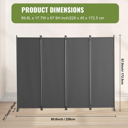 PFFSTGSH11 - 67.5in Waterproof Polyester Room Divider with 4 Panels