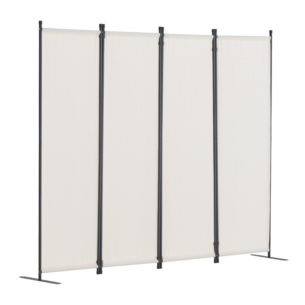 PFFSTGMS12 - 4-Panel 88" Fabric Room Divider with Sturdy Steel Frame