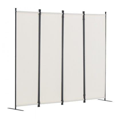 PFFSTGMS12 - 4-Panel 88" Fabric Room Divider with Sturdy Steel Frame