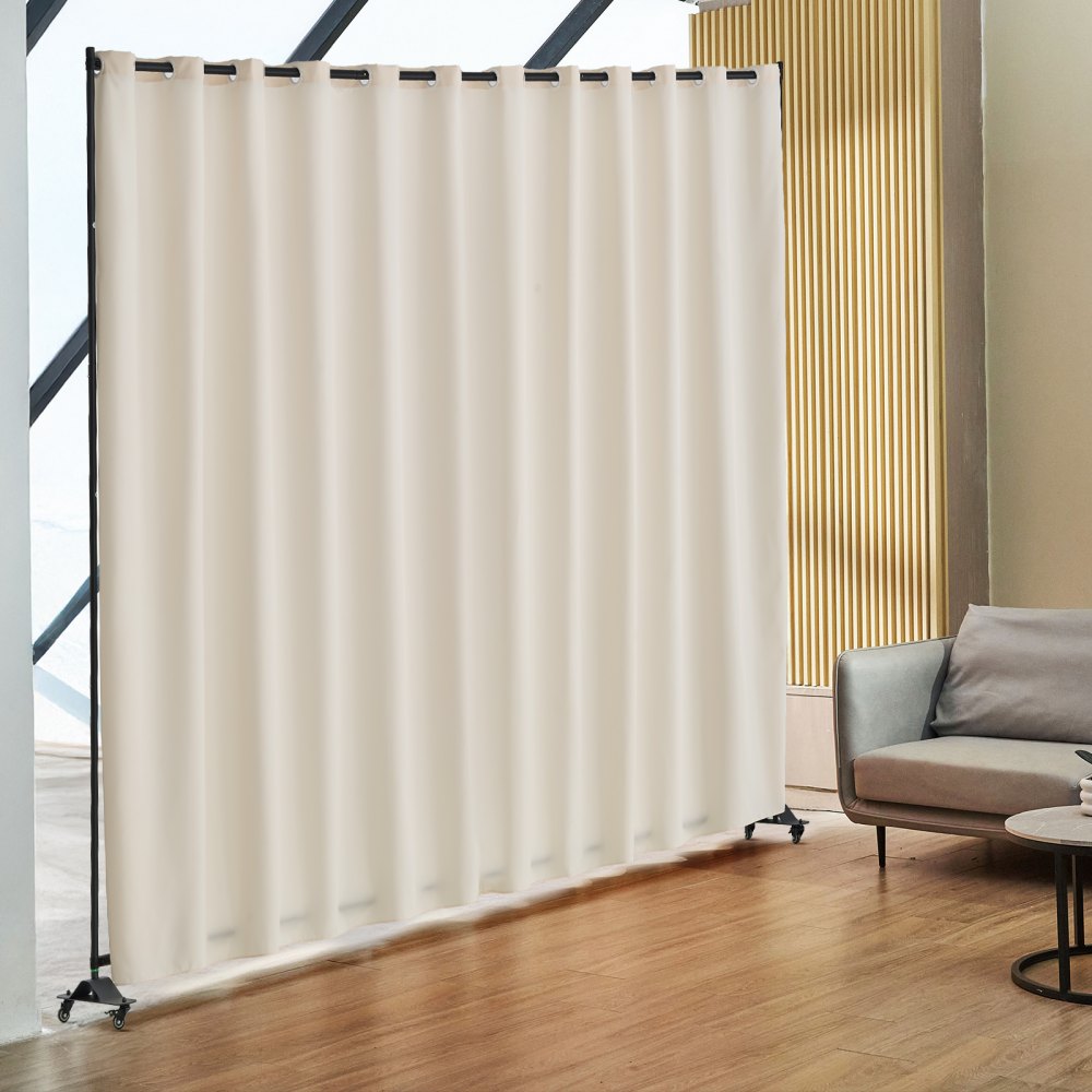 CLDMFGMS01 - VEVOR 121.5" Beige Room Divider with Wheels