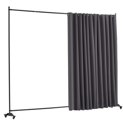 CLDMFGSH03 - 121.5" Portable Room Divider with Wheels and Sturdy Metal Frame