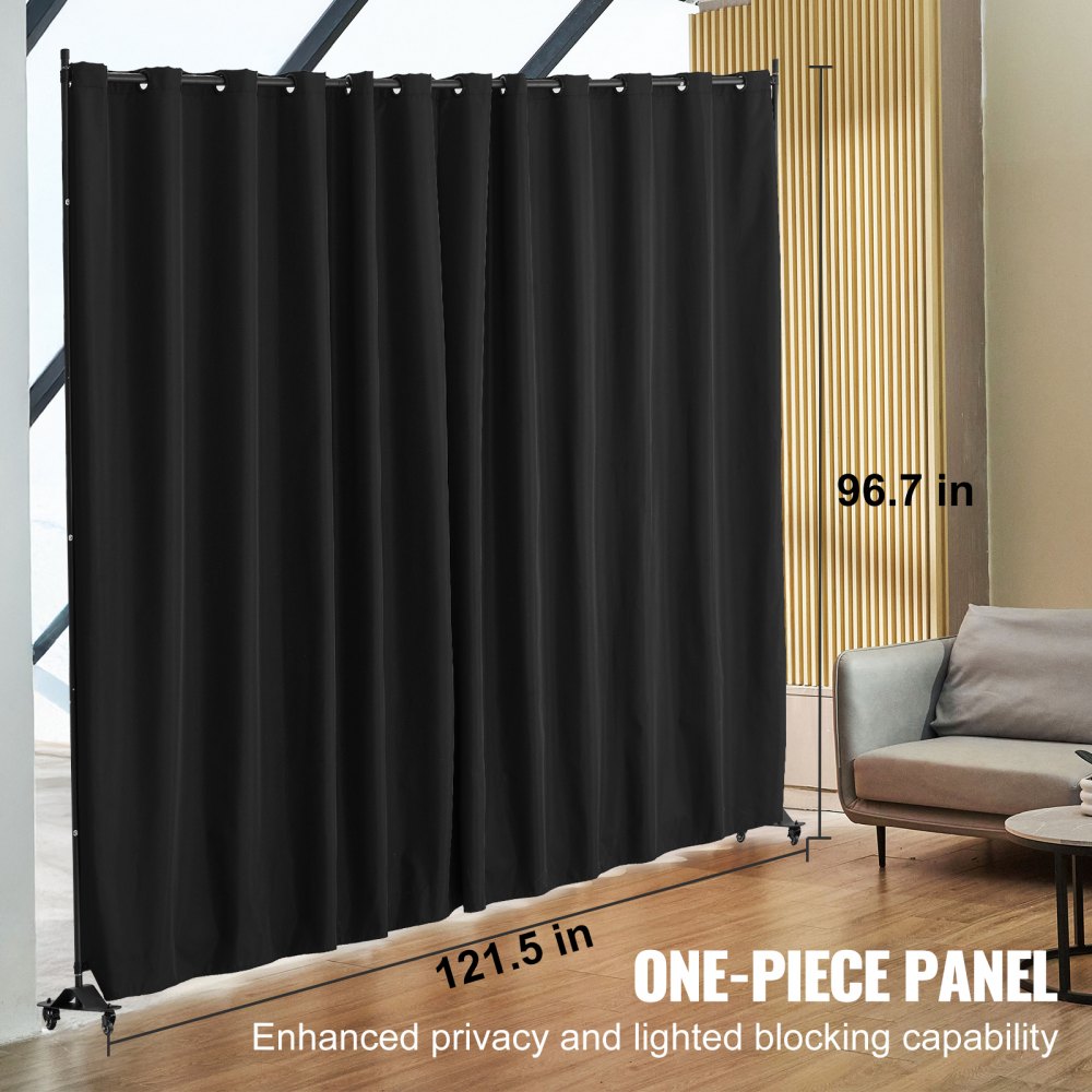 CLDMFGHS04 - Portable 121.5"x17.7" Room Divider with Waterproof Fabric