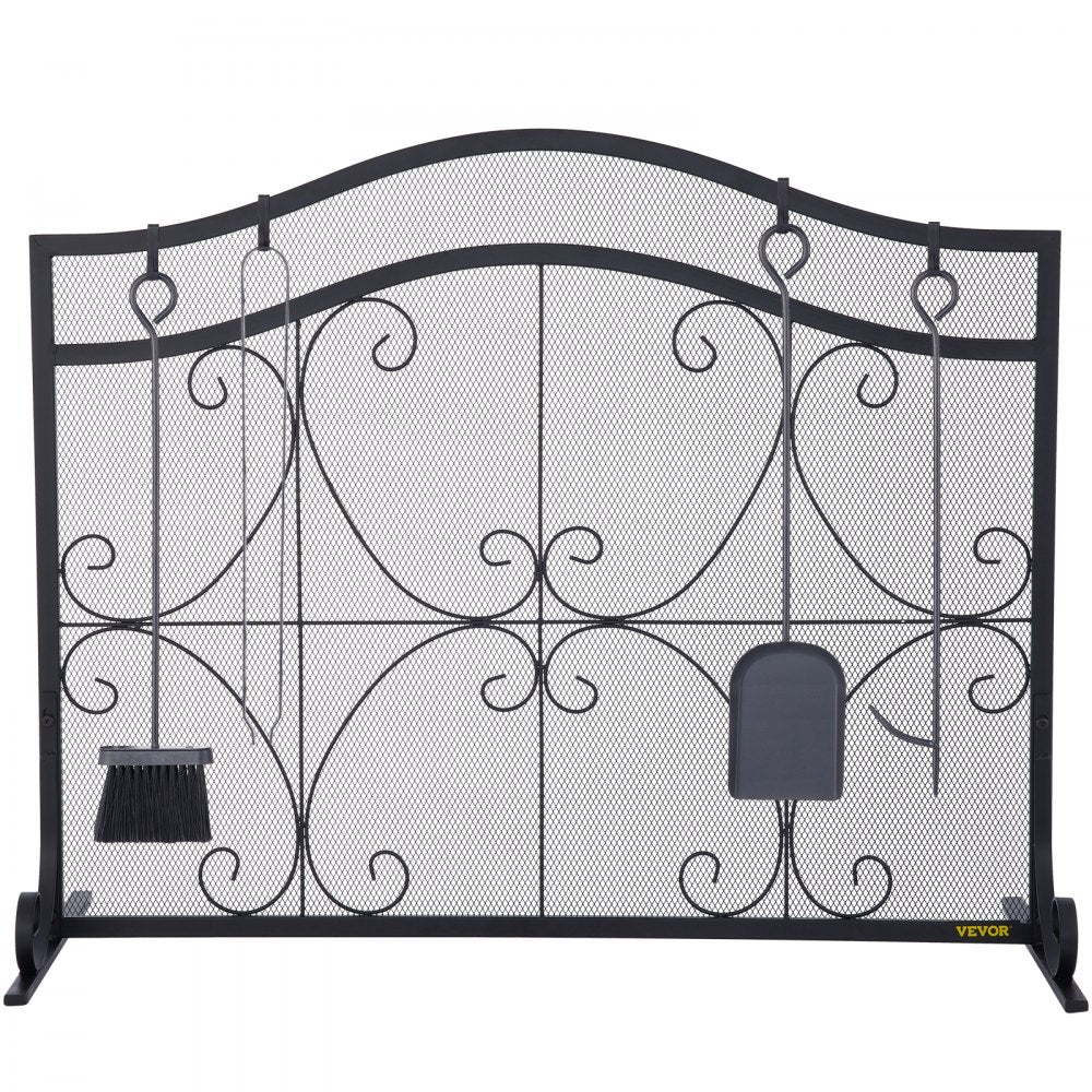 VV-BLPF-38inFS - Decorative 38" Fireplace Screen with Double Door Design