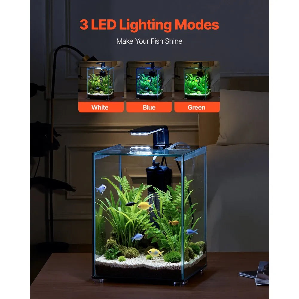 CL20 - 5 Gallon Smart Square Aquarium with Adjustable Lighting