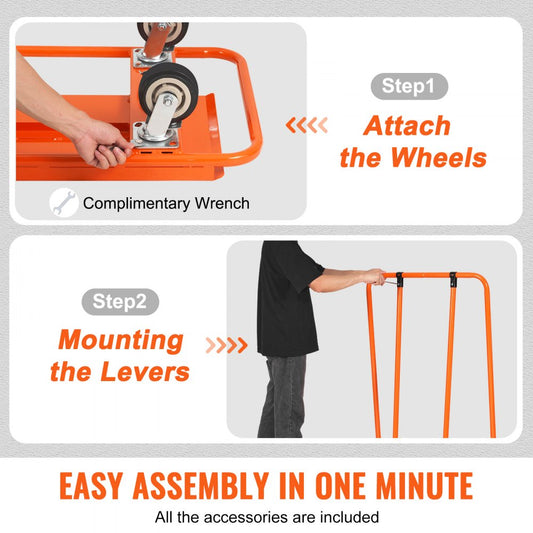 RYTC0070 - Heavy-Duty Drywall Cart for Up to 3000 lbs - Easy Assembly
