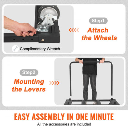RYTC0071 - Heavy-Duty 1800lbs Drywall Cart with 45.28"x29.13" Platform