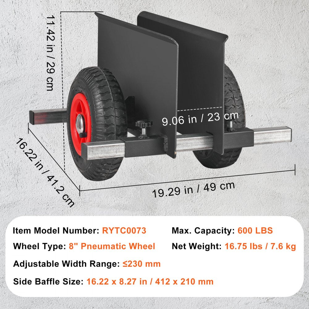 RYTC0073 - VEVOR 600LBS Slab Dolly with 8" Wheels for Easy Transport